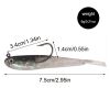 10pcs Lure Artificial Lure With Hook; Small Gray Fish Simulation Soft Bait 2