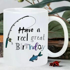 1pc Fishing Enthusiast Ceramic Coffee Mug - Insulated, Reusable, Hand Wash Only - Perfect Gift for All Ages